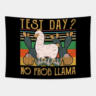 Test Day No Pro Llama Funny Teacher Exam Testing Retro Tapestry