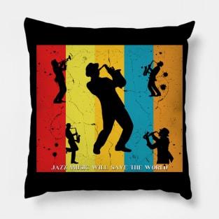 Jazz music will save the world Pillow