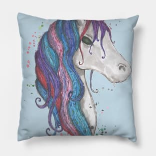 rainbow unicorn Pillow