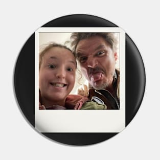 pedro pascal and bella ramsey having fun foto retro Pin