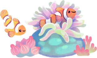 Sea anemone friends 2 Magnet