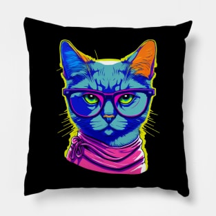 cartoon style of cat Pillow