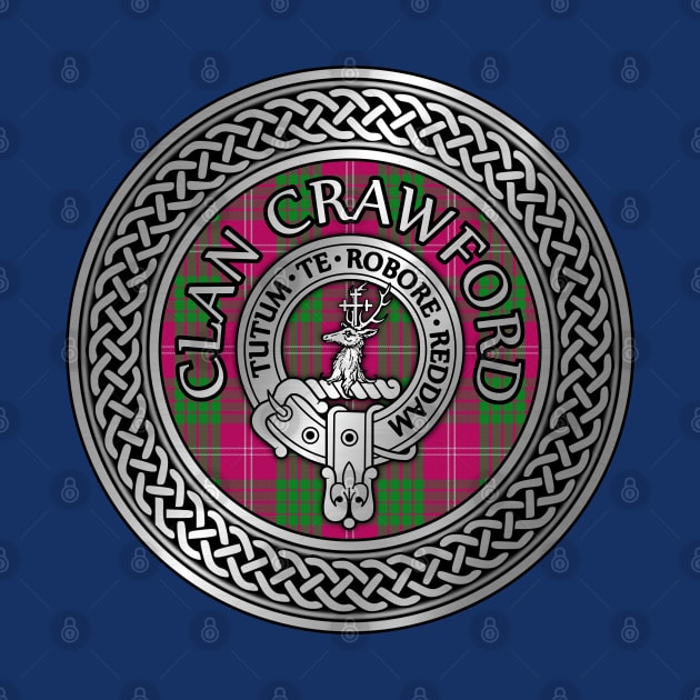 Clan Crawford Crest & Tartan Knot by Taylor'd Designs
