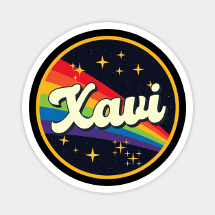 Xavi // Rainbow In Space Vintage Style Magnet