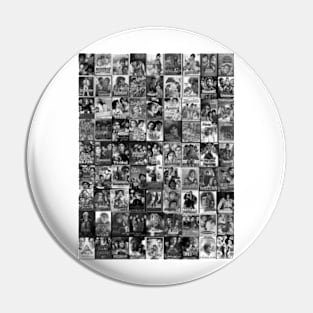 amitabh Bachchan Black and white collage Pin