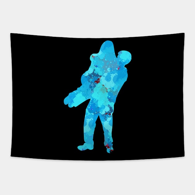 Dancing Catch Couple Cool Magical Vivid Design Tapestry by Stylomart