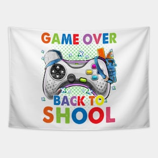 Game Over Back To School First Day of School,Kids Gaming, Teacher Gift Tapestry