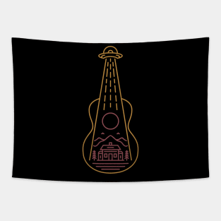 Alien Guitar Tapestry