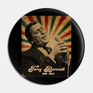 R.I.P TONY BENNETT - Photo Vintage Retro Look Fan Design Pin