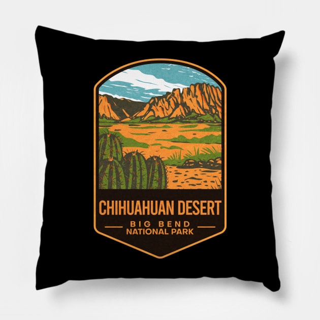 Chihuahuan Desert Big Bend National Park Pillow by JordanHolmes