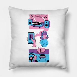 Music and Good Vibes Pillow