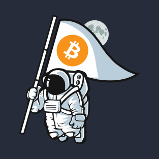 Bitcoin to the Moon - BTC - Crypto apparel T-Shirt