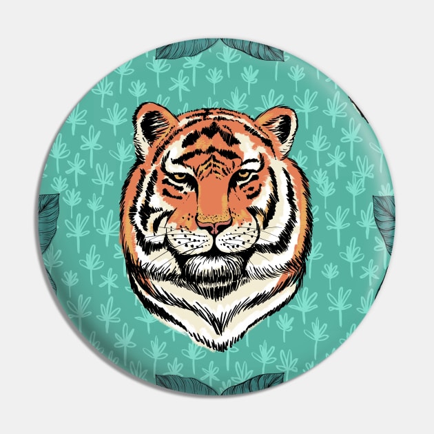 Tropical Tiger Pin by SWON Design