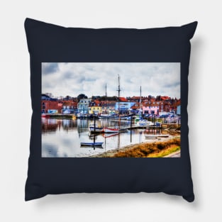 Wells Next The Sea, Fishing boats, Norfolk, UK Pillow