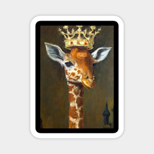 Giraffe with a Crown Magnet