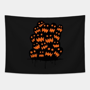 Halloween Pumpkins Creepy Scary beautiful Tapestry