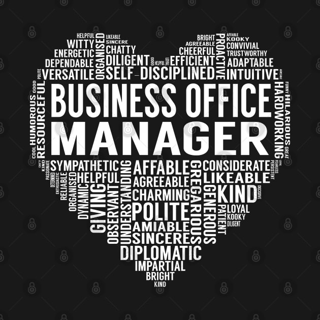 Business Office Manager Heart by LotusTee