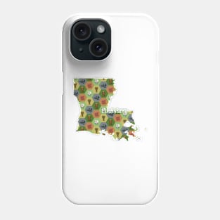 Louisiana State Map Board Games Phone Case