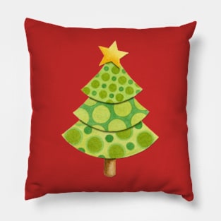 Polka Dot Christmas Tree Pillow