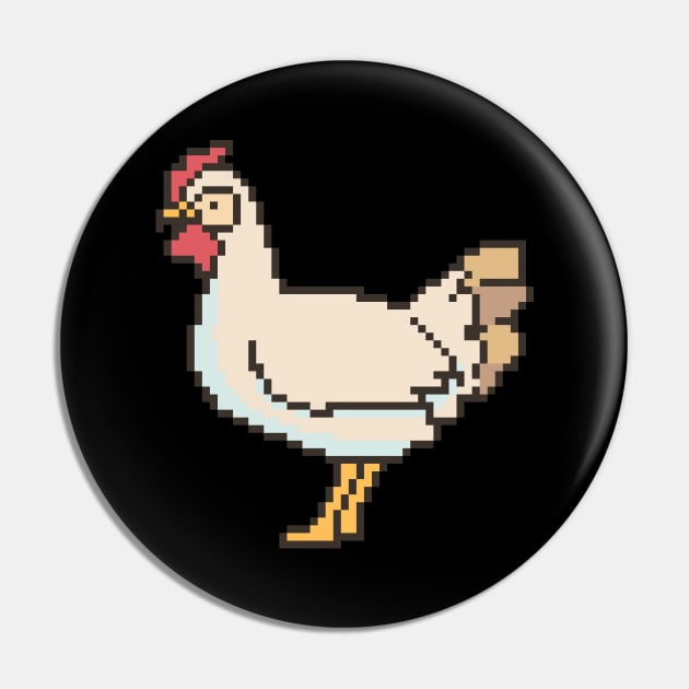 Chicken Pixel Art Pin by PXL-JXN