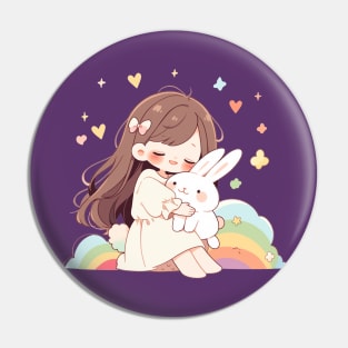 girl rabbit Pin