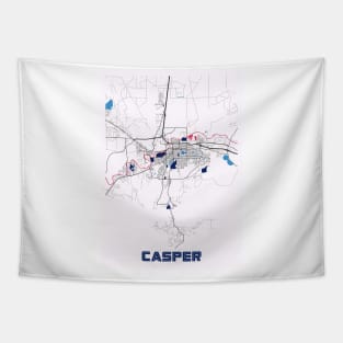 Casper - United States MilkTea City Map Tapestry