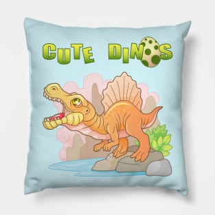 cute dinosaur spinosaurus Pillow