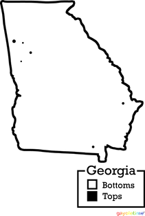 Georgia Bottoms / Tops Map Magnet