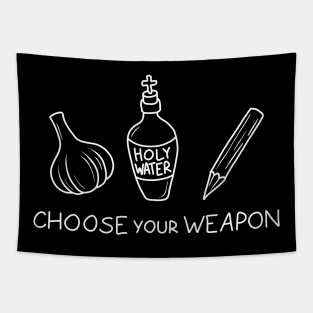 Vampire slayer - Choose your weapon Tapestry