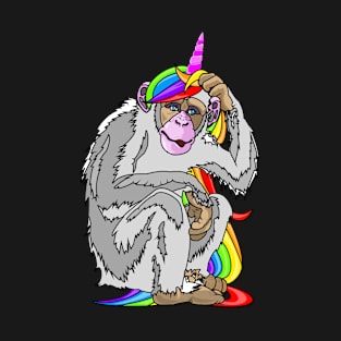 Funny Rainbow Monkey Unicorn T-Shirt