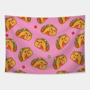 Tacocat pattern pink Tapestry