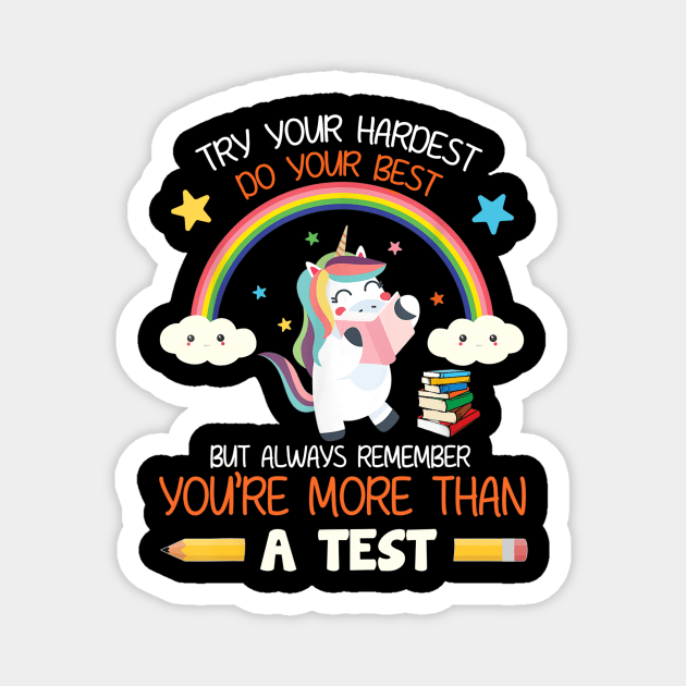 Try your hardest but You_re more than a Test Teacher Magnet by craiglimu