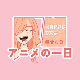 Happy day with anime - peachy T-Shirt