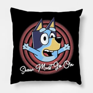 bluey vintage Pillow