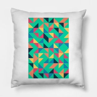 Creative Geometric Colourful Triangle Pattern #26 Pillow