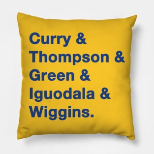 2022 Golden State Warrior Greats Blue Pillow