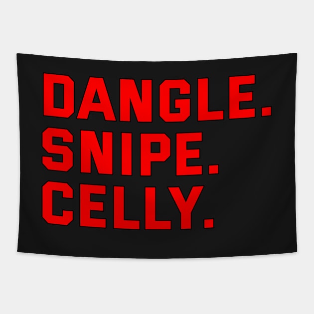 DANGLE. SNIPE. CELLY. Tapestry by HOCKEYBUBBLE