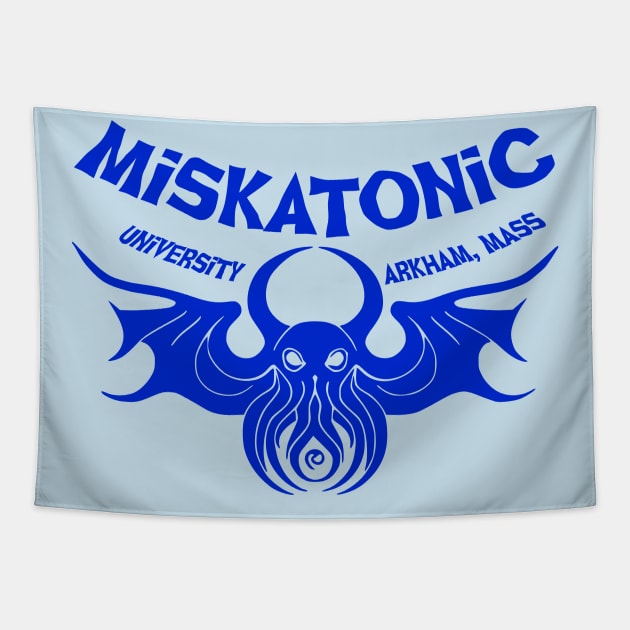 Winged Cthulhu Miskatonic University logo Tapestry by Get Wiggly