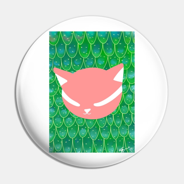 Pink Cat Pin by drexist