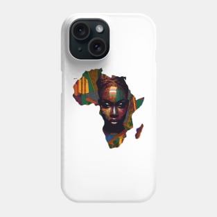 African Map Face Phone Case