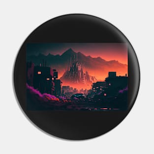 Cyberpunk Landscape Pin