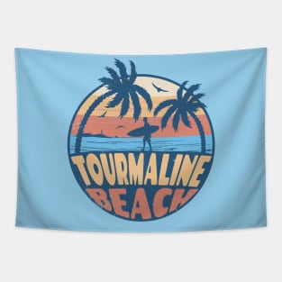 Vintage Surfing Tourmaline Beach, California // Retro Summer Vibes // Grunge Surfer Sunset Tapestry