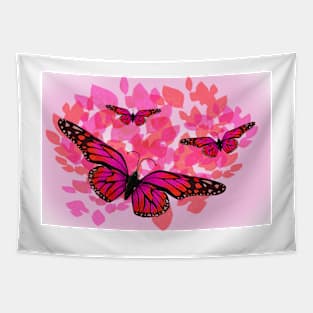 Red Butterflies Tapestry