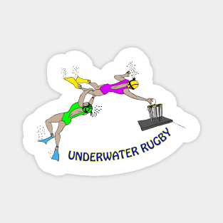 Underwater rugby players Magnet