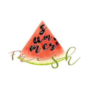 Watermelon slice with summer fresh text T-Shirt