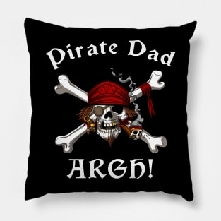 Pirate Dad Skull Crossbones Pillow