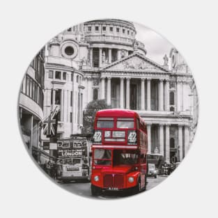 Red London Bus Pin