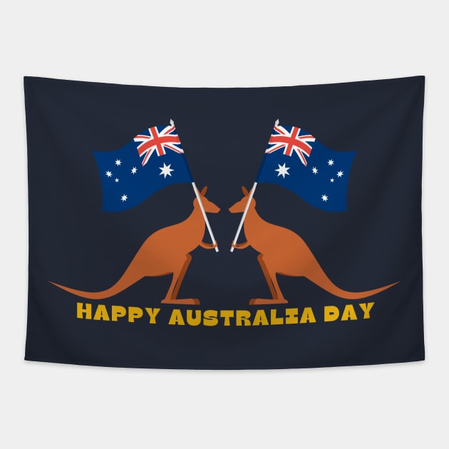 Kangaroo Australia Day Tapestry by LadyAga