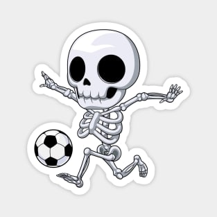 Bony Boots: The Skeleton Soccer Star Magnet