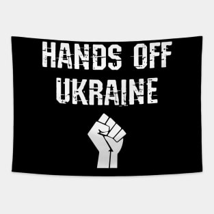Hands off Ukraine. Power fist. Tapestry
